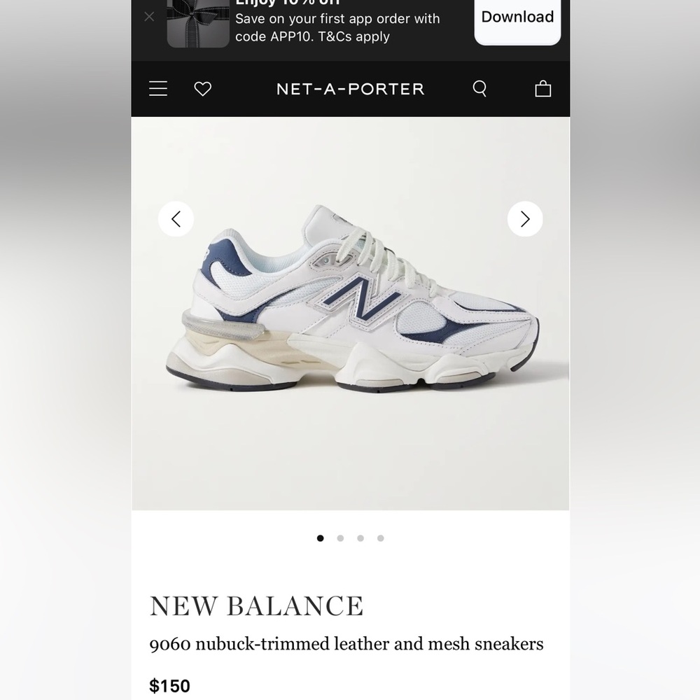 NEW BALANCE 9060 women’s size 7.5. Only worn twice. LIKE NEW